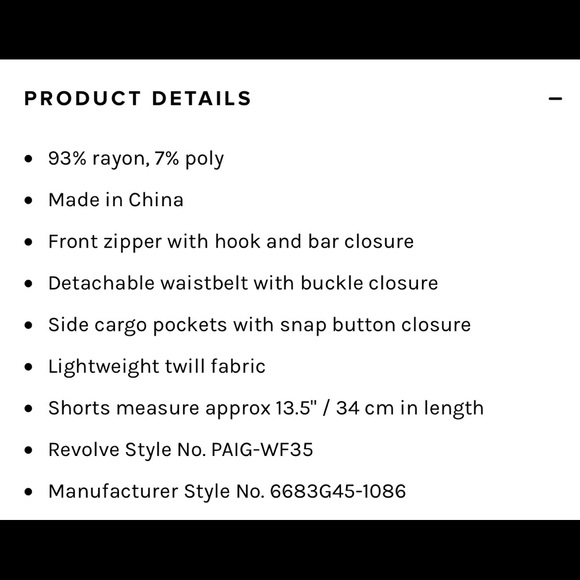 Paige Carolina Cargo Belted Shorts in Black - Picture 7 of 10